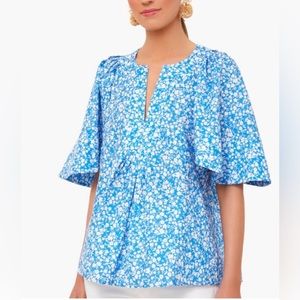Tuckernuck x Cam Wimberly Finley Flutter Sleeve Top in Blooms on Broadway